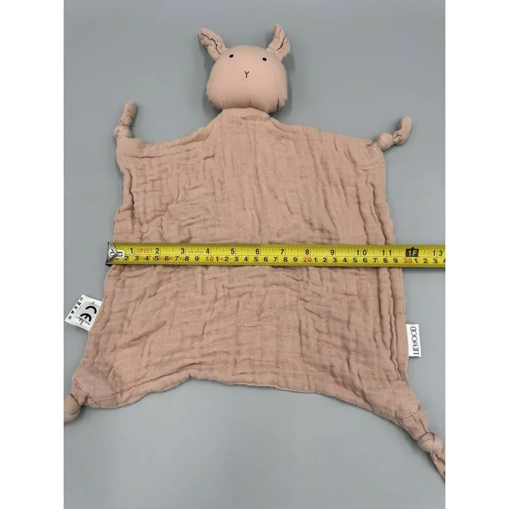 Liewood Agnete Pink Bunny Rabbit Lovey Baby Security Blanket Knotted Corners